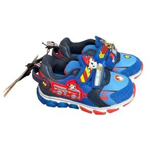 PAW PATROL TODDLER KIDS BOY'S SZ 6 LIGHT UP HOOK & LOOP SNEAKERS NICKELODEON
